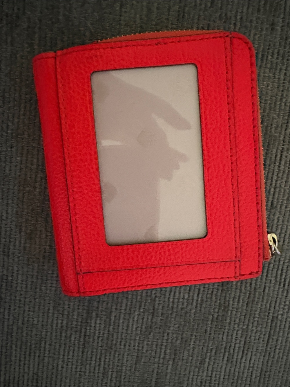 kate spade Red Pebbled Leather Zip Around Wallet - Picture 2 of 6